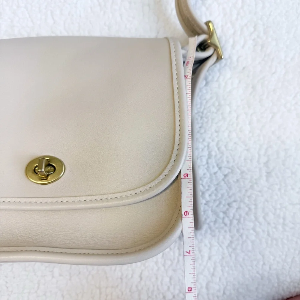 Vintage Coach 1997 Legacy Flap Bone Leather Crossbody Amazing Condition 9965 - Picture 14 of 16
